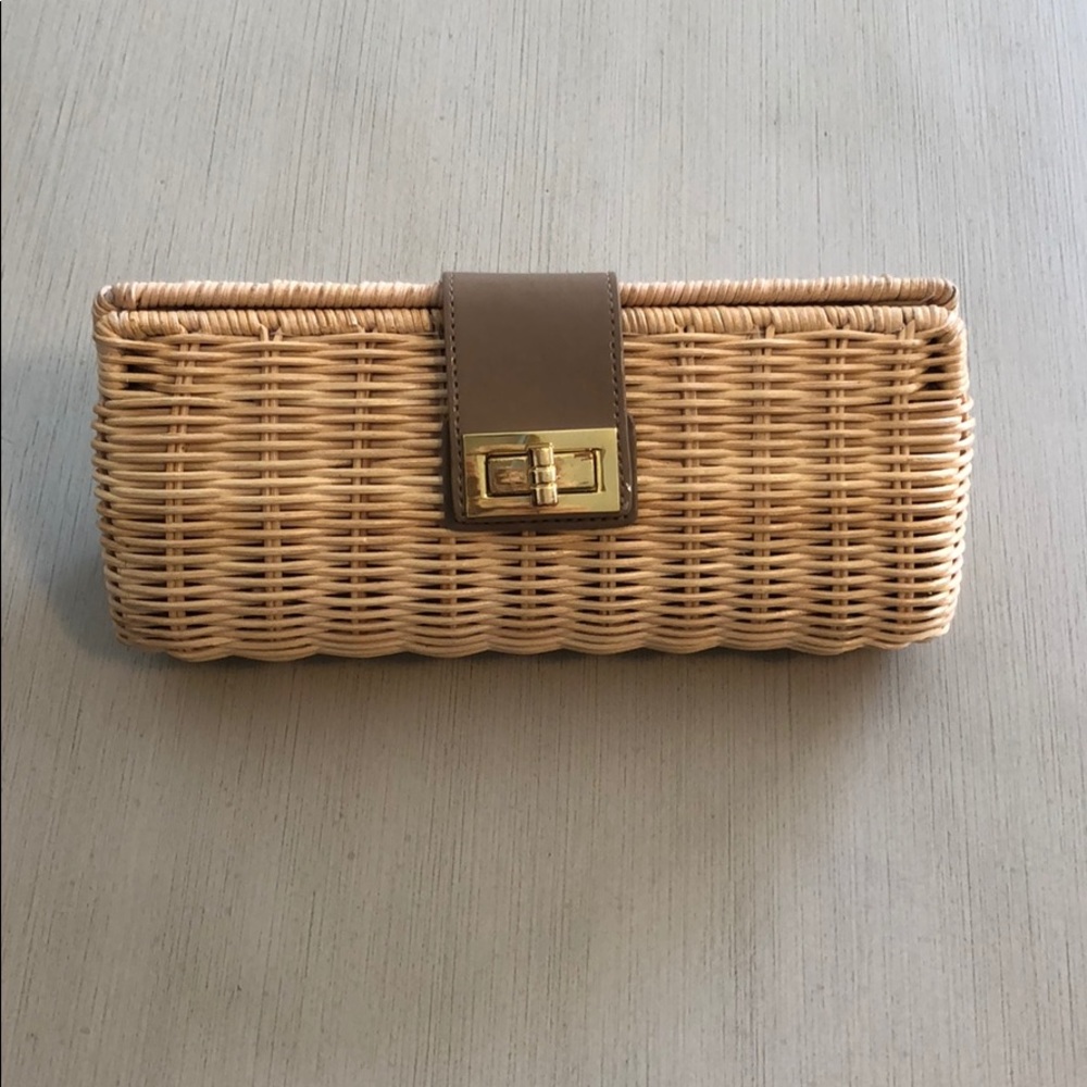 J. Crew Straw Clutch